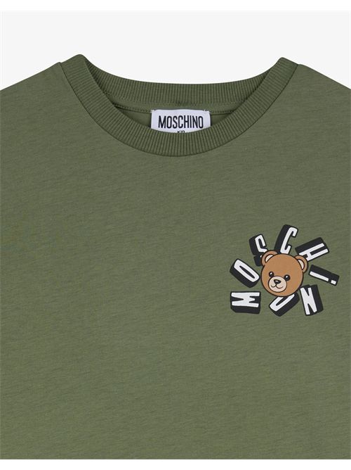 T-shirt in jersey di cotone Moschino Teddy Bear MOSCHINO KIDS | HUM05O-LAA03/30037